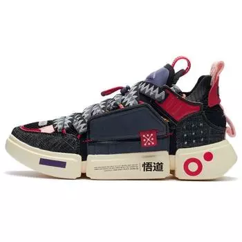 Li-Ning Wudao Ace Fabric Leather One-Piece Weave Anti-Slip Sports Casual Shoes Men Sneakers Cold-Sand-Black AGWR019-2 40