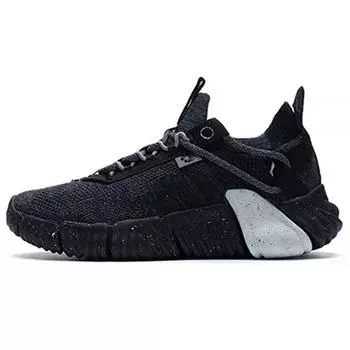 Li Ning Wukong Ткань амортизирующая нескользящая износостойкая дышащая легкая низкая повседневная обувь женские кроссовки черные AGLS026-2 36