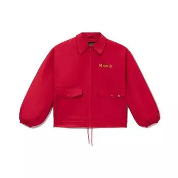 Li-Ning вышитая флисовая теплая свободная куртка женская куртка AFDS092-2 XL