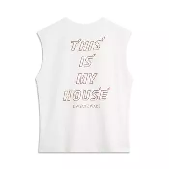 Li Ning X Adam Artist Collaboration Wade Series Letter Round Neck Удобный дышащий универсальный свободный жилет без рукавов для мужчин Жилеты цвета Off-White AVSU731-2 XL