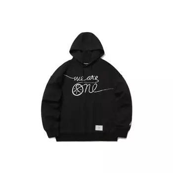 Li Ning X Artist Dft Letter Print Sports Hoodie Мужские толстовки с капюшоном черного цвета AWDR515-1 S