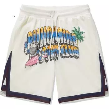 Li Ning X Billionaire Boys Club Collaboration Skateboard Series Letter Loose Mid Waist Straight Casual Shorts Men shorts Off-White AKSU947-3 S