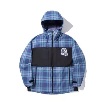 Li Ning X Billionaire Boys Club Серия скейтбордов Клетчатый Цветовой блок Удобная Свободная Спортивная Ветровка Мужская Верхняя одежда Темно-синий AFDUD29-1 M