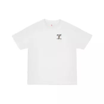 Li Ning X Bored Ape Collaboration SS22 мультяшный узор маленький логотип свободная футболка с коротким рукавом унисекс топы белые AHSSD75-2 S