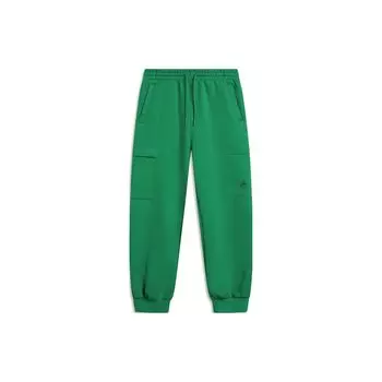 Li Ning X Da Qian World Collaboration Sports Lifestyle Series однотонные свободные трикотажные джоггеры мужские джоггеры зеленые AKLTD47-2 XXL