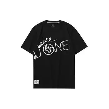 Li-Ning Футболка с коротким рукавом и принтом букв X DFT Artist Collaboration Wade Series Basketball, трикотажная, мужская, черная AHSR571-4 XXL