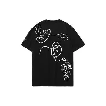 Li-Ning Футболка мужская с круглым вырезом и принтом на спине из серии X DFT Artist Collaboration Wade Series, черная AHSR573-1 M