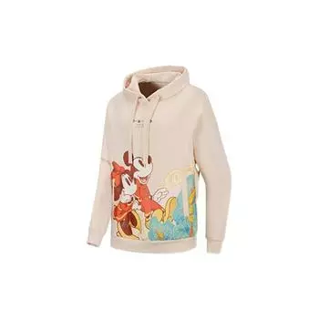 Li-Ning X Disney Co-Branded Fashion Loose Hoodie Women Tops Cassava-Apricot AWDQ146-1 M
