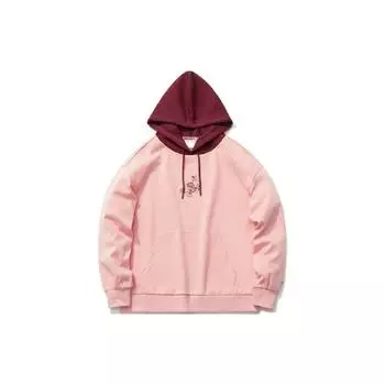 Li Ning X Disney Collaboration Solid Logo Свободный свитер с длинным рукавом Толстовка с капюшоном Женские толстовки с капюшоном Розовый AWDR138-1 S