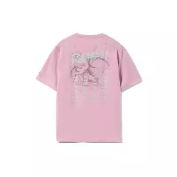 Li Ning X Disney Dumbo Series мультяшный принт спортивная футболка с круглым вырезом и коротким рукавом унисекс топы розовые AHSRB60-2 M