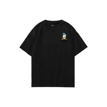 Li-Ning X Disney Joint Fashion Collection, свободная футболка с короткими рукавами и мультяшным принтом, женские топы, черный AHSR540-3 XL