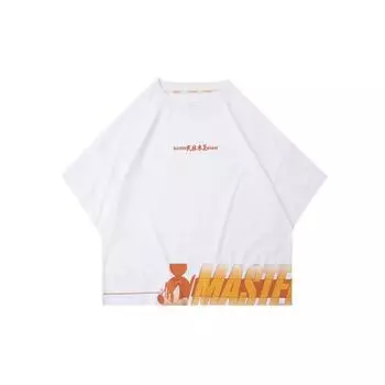 Li-Ning X Disney Kung Fu Mickey Alphabet Print футболка с короткими рукавами женские топы белые AHSQ142-1 XL