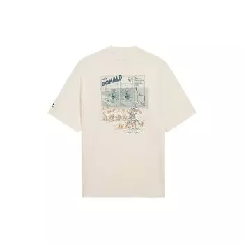 Li-Ning X Disney Mickey Series SS22 Повседневная спортивная футболка с круглым вырезом и буквами алфавита из мультфильмов Мужские топы Off-White AHSS253-1 XXL