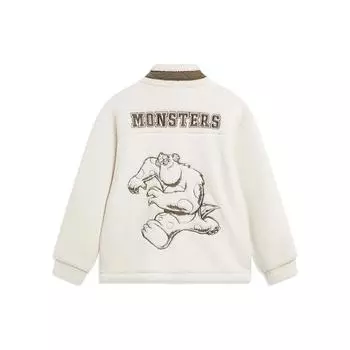 Li Ning X Disney Monsters University цветная флисовая теплая свободная трикотажная куртка с длинным рукавом мужская куртка AFDT655-3 M