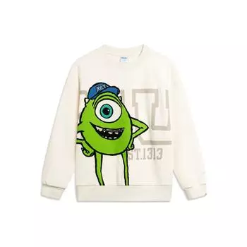 Li-Ning X Disney Monsters University свободный флисовый пуловер с длинными рукавами, женский свитер Off-White AWDT812-2 M
