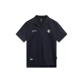 Li-Ning X Disney Oswald Series, свободная повседневная рубашка с короткими рукавами и мультяшным принтом, мужские топы, черные ASHT207-1 M