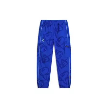 Li-Ning X Disney Серия Освальд Логотип Мультяшный Принт Светоотражающие Свободные Джоггеры Мужские Брюки Ярко-синий AYKT305-4 L
