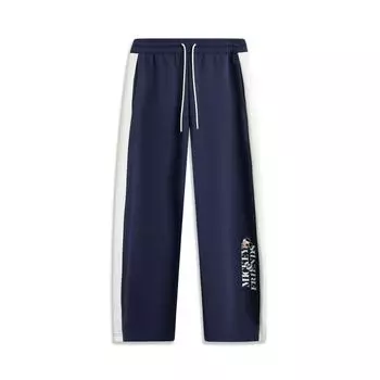 Li Ning X Disney Серия Минни Блок цвета с надписью Средняя посадка Кулиска Дышащие Универсальные Повседневные брюки Женские низы AKLV350-3 S