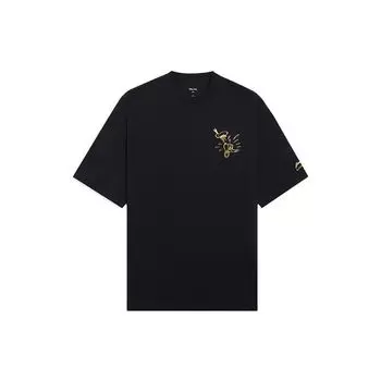 Li-Ning X Disney SS22 Повседневная спортивная футболка с круглым вырезом и рисунком животных в виде животных, мужские топы, черный AHSS253-4 S