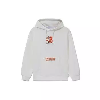 Li-Ning X Disney Tigger Collaboration Series Толстовка с принтом алфавита Топы унисекс Белый AWDS551-4 L