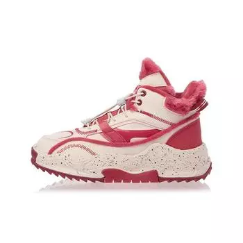 Li Ning X Disney Удобная нескользящая амортизирующая прочная детская повседневная обувь Детская обувь Розовый Абрикос YKCR190-24 34