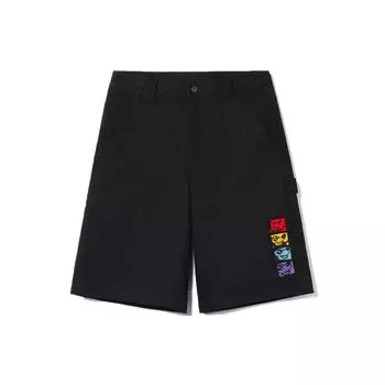 Li Ning X Disney X Keith Haring Mickey Mouse вышитые повседневные шорты мужские шорты черные AKSR537-1 L