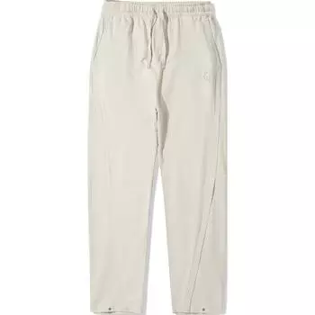 Li Ning X Джеки Чан Коллаборация Серия Кунг-фу Однотонные Брюки Кэжуал Прямого Покроя на Средней Посадке со Шнурком Мужские Брюки Низ Овсяно-Серый AKLUA13-1 M