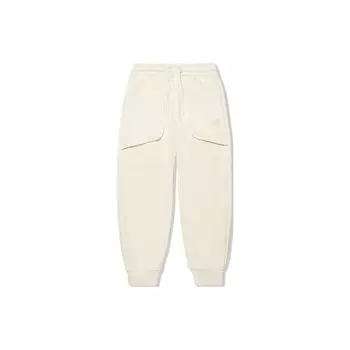 Li Ning X Джеки Чан Коллаборация Серия Кунг-фу Однотонные Спортивные Штаны С Кулиской Свободной Вязки Мужские брюки Бумажно-белый AKLU225-3 M