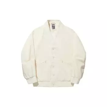 Li Ning X Джеки Чан Сотрудничество Серия Кунг-фу Однотонная Повседневная Свободная Куртка Мужская Куртка Кипенно-белая AJDU101-3 M