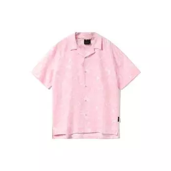 Li Ning X Erik Ellington Signature Series Snake Print Loose Short Sleeve Shirt Men Shirts Pink ASHR151-1 L