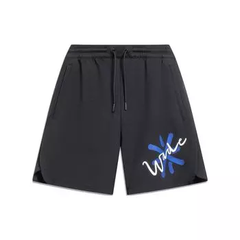 Li-Ning x Glare Wade Series с буквенным принтом и эластичной резинкой на талии, повседневные шорты прямого кроя, унисекс, AKST323-1