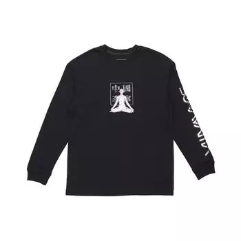 Li-Ning X Hajime Sorayama Joint Edition Повседневная футболка с длинным рукавом с графическим принтом Мужские топы Черный AHSQ959-1 S