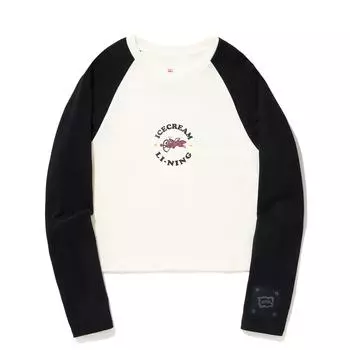 Li Ning X Icecream Collaboration Heartbreaker Series Letter Logo Round Neck Casual Sports Long Sleeve Hoody Women sweatshirt AHSU736-1 M