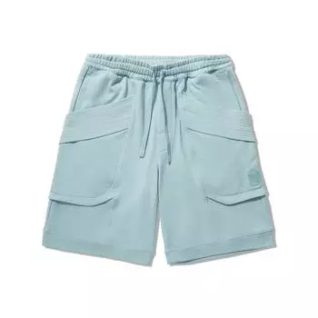 Li Ning X Jackie Chan Collaboration Kung Fu Series Solid Color Lace-Up Free Pocket Casual Shorts Men shorts Fish-Eye-Green AKSU151-3 M