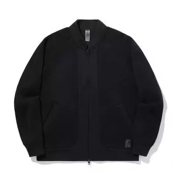 Li Ning X Jackie Chan Collaboration Kung Fu Series Однотонный кардиган реглан с длинным рукавом Толстовка мужская черная AWDUB23-2 S