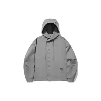 Li Ning X Jackie Chan Collaboration Kung Fu Series Solid Color Loose Fit Hoodie Men Hoodies Frost-Gray AWDU307-4 M