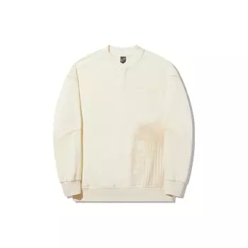 Li Ning X Jackie Chan Collaboration Kung Fu Series Solid Color Crew Neck Sweatshirt Men Sweatshirt Paper-White AWDT671-3 M