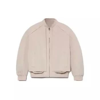 Li Ning X Jackie Chan Collaboration Kung Fu Series Logo Loose Long Sleeve Jacket Men Jacket Oatmeal-Gray AJDR423-2 XL