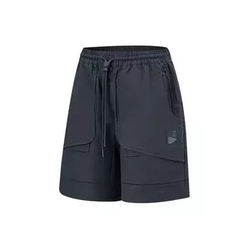 Li Ning X Jackie Chan Collaboration Kung Fu Series Solid Color Free Taly состаренные шнурки средней посадки Прямые повседневные шорты мужские шорты AKST661-3 L