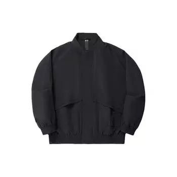 Li Ning X Jackie Chan Collaboration Kung Fu Series однотонная свободная удобная куртка мужская куртка черного цвета AFDU239-1 M