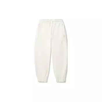 Li Ning X Jackie Chan Collaboration Kung Fu Series Solid Color Loose Knit Joggers Men Joggers Paper-White AKLU227-2