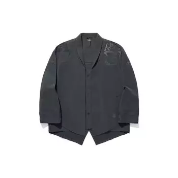 Li Ning X Jackie Chan Kung Fu Series однотонная свободная повседневная куртка мужская куртка угольно-черного цвета AFDT577-2 M