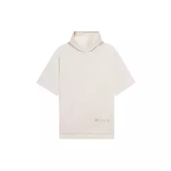 Li Ning X Jackie Chan Серия Кунг-фу Однотонная толстовка-пуловер Футболка с коротким рукавом Мужская футболка Бежевый AWDSC37-2 XS