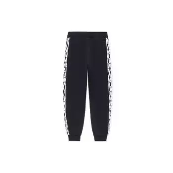 Li Ning X Jason Wu Collaboration Fashion Series Side Print Long Jogger Knit Sports Брюки унисекс Брюки черные AKLRG09-1 XL