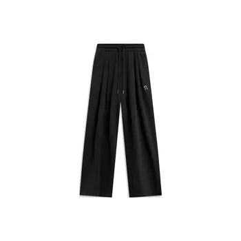 Li Ning X League Of Legends Collaboration Poro Solid Color Loose Knit Sports Bottoms Women Bottoms Black AKLTE22-2 L