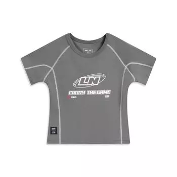 Li Ning X League Of Legends Футболка с коротким рукавом, дышащая, универсальная, женские топы, грациозно-серая AHSV636-2 XS
