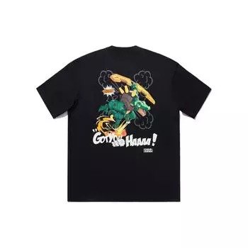 Li Ning X League Of Legends Коллаборация Серия «День дурака» Футболка с мультяшным принтом, свободная, повседневная, с коротким рукавом, унисекс, черная AHSU807-4 L