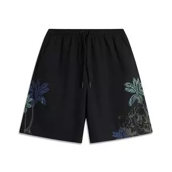 Li Ning X League Of Legends Pool Party Collaboration Esports Series Brand Logo Print Удобные дышащие универсальные свободные повседневные шорты AKSU855-2