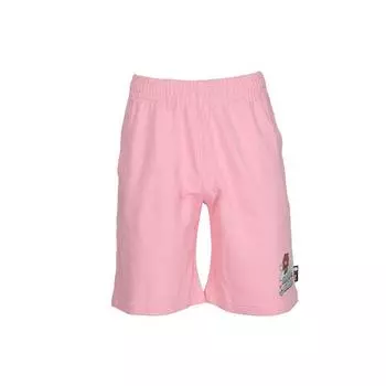 Li Ning X Line Friends Cartoon Brown Bear Letter Свободные дышащие повседневные спортивные шорты женские шорты розового цвета AKSR697-2 XL