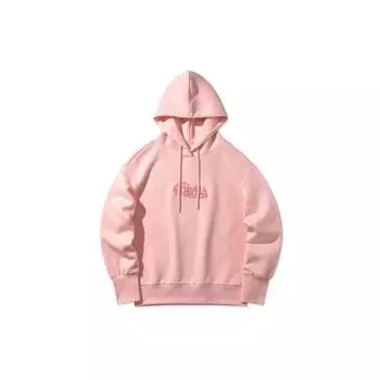 Li Ning X Line Friends Collaboration Brown Bear Print Loose Pullover Hoodie Women Hoodies Pink AWDQB08-1 L